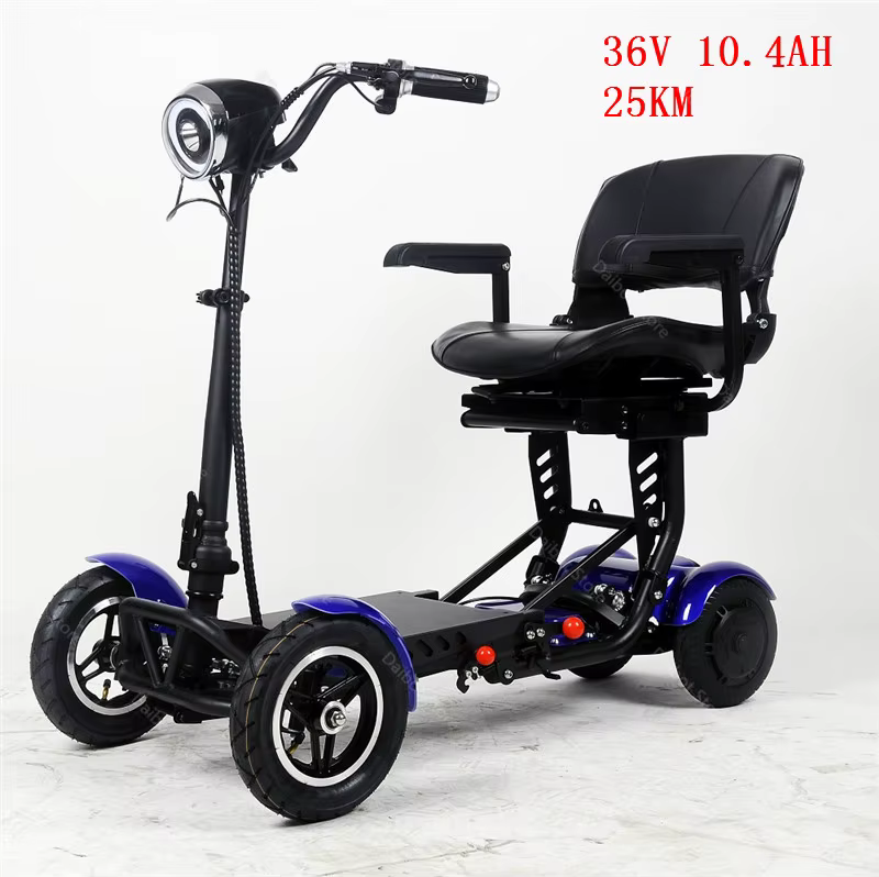Scooter électrique adulte 500W double moteur 4 roues scooter de mobilité pliable pour personnes âgée
