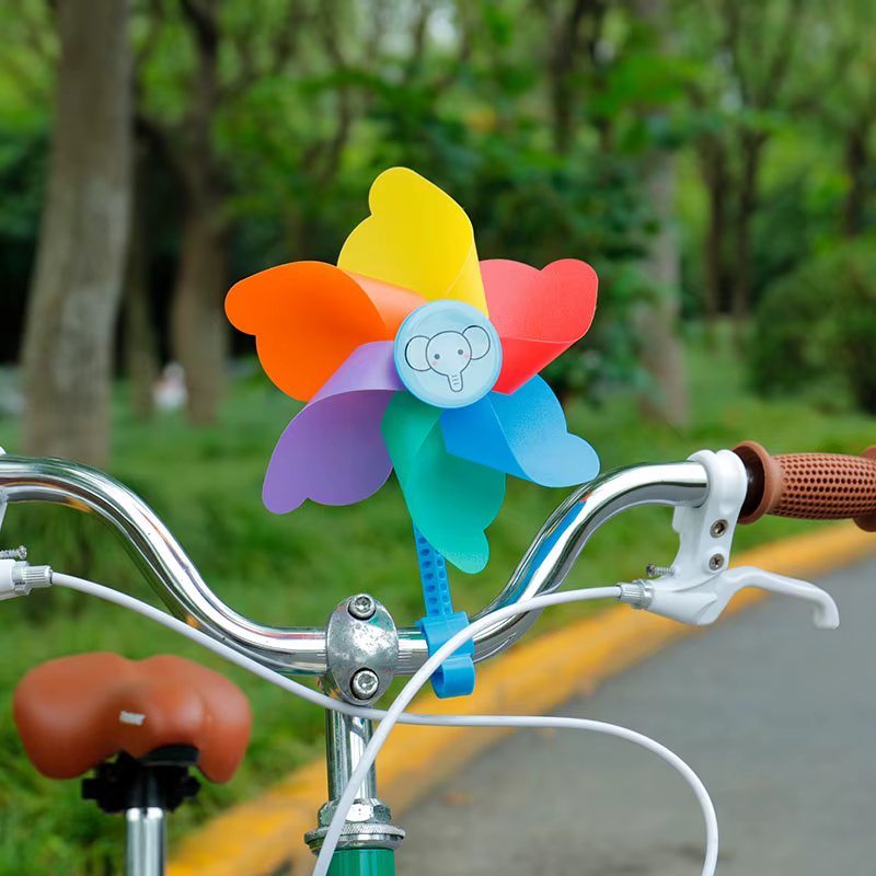 Guidon de vélo pour enfants, fleur colorée, Tricycle, Scooter, moulin à vent, décoration, installati