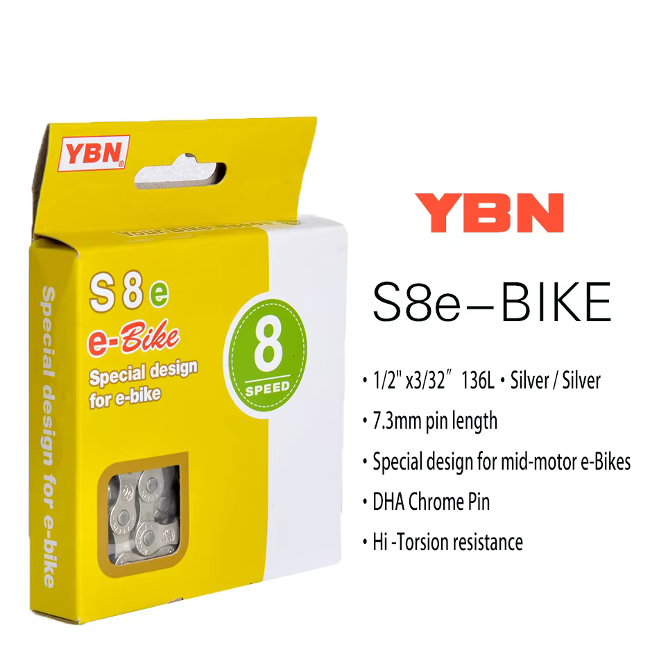 YBN SHINANO-Vélo électrique à moteur central BOSwivel, modèle spécial 136 liens, Equi9 V 10V 11V 12V