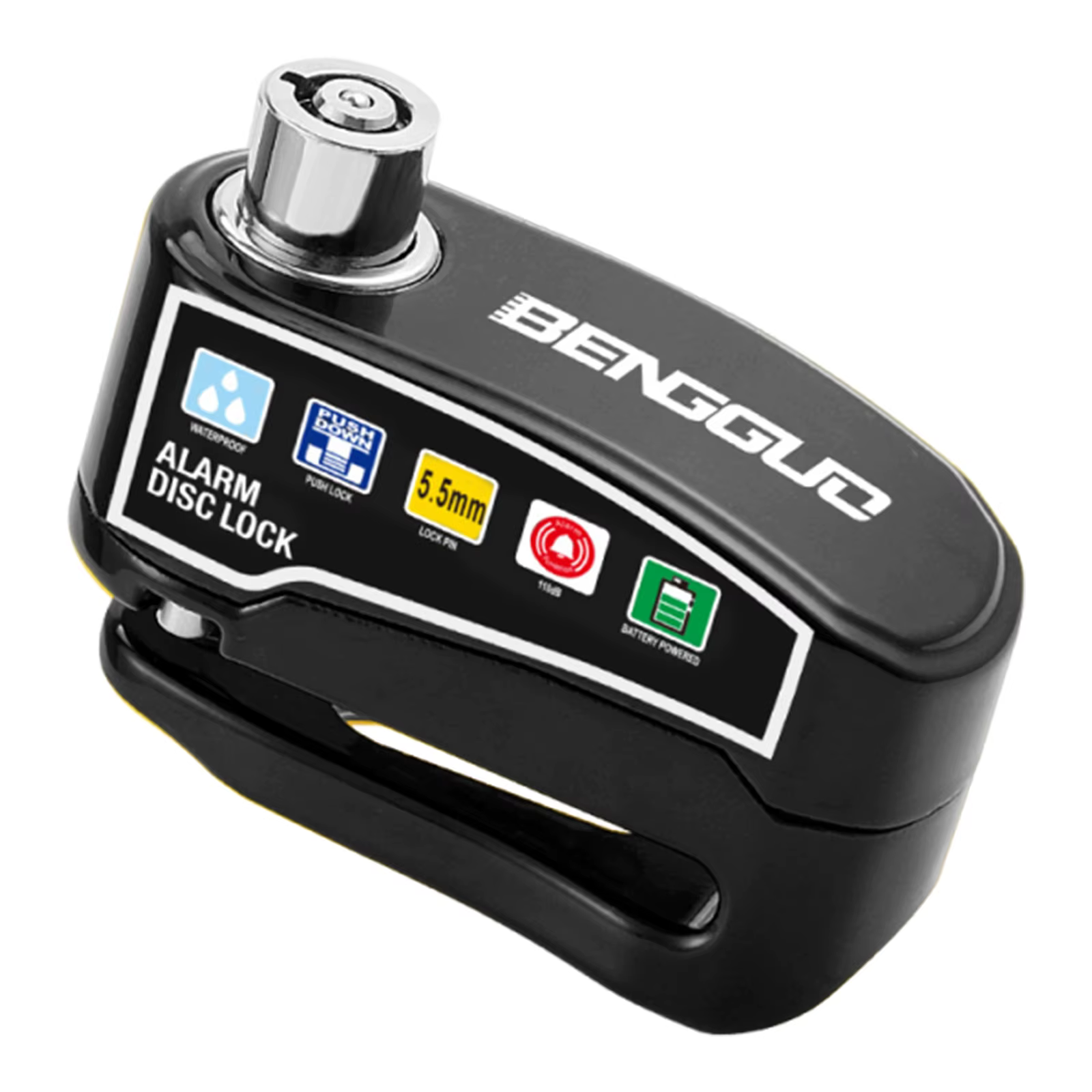 Antivol de disque de moto avec alarme sonore et 2 clés, antivol électrique antirouille pour scooter 