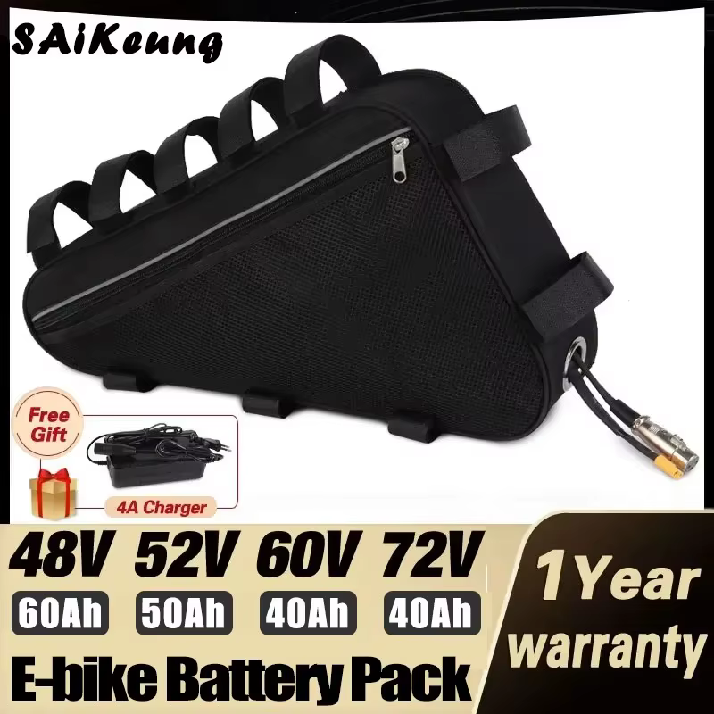Vélo électrique Triangle chamrider batterie 48v 45ah 52V 72V 60V 30AH 35 40ah 50ah 60ah 100A BMS éno