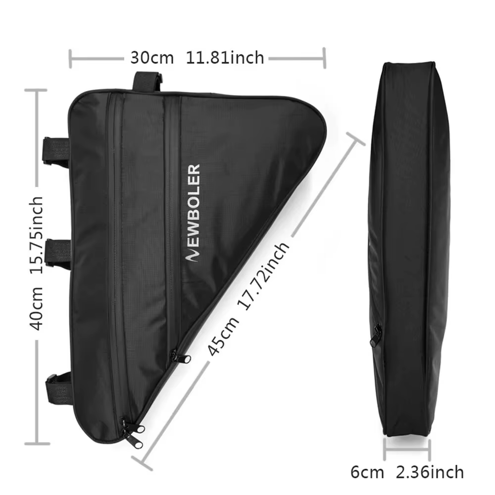 NEWBOLER grand sac Triangle de vélo cadre de vélo sac de Tube avant sac de cyclisme étanche sacoche 