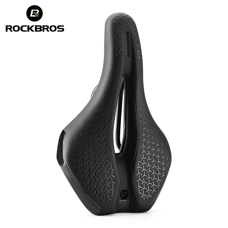 ROCKBROS selle de vélo creux respirant antichoc siège de cyclisme PU coussin en cuir antidérapant lé