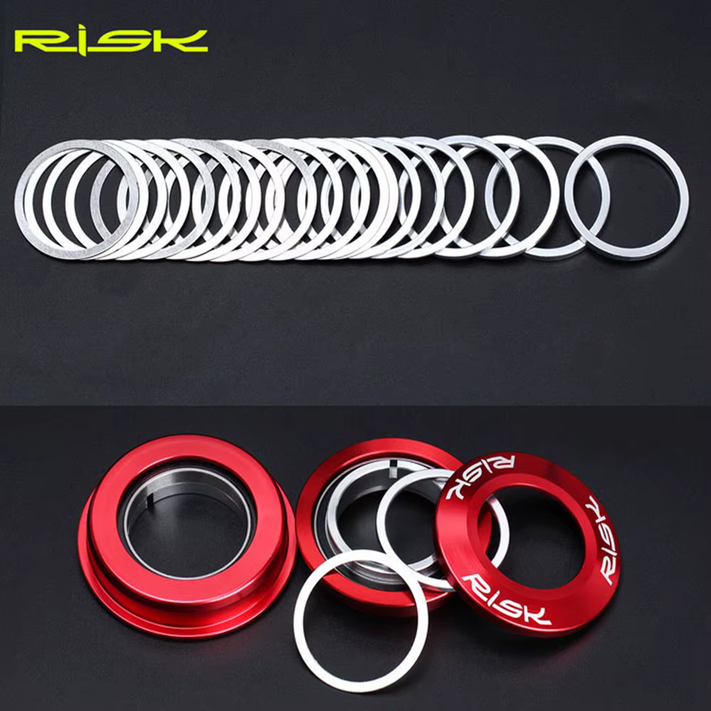 Rondelle en alliage d'aluminium 0.3/1/2/3mm, 6 pièces, entretoise de casque de vélo, rondelle de rég