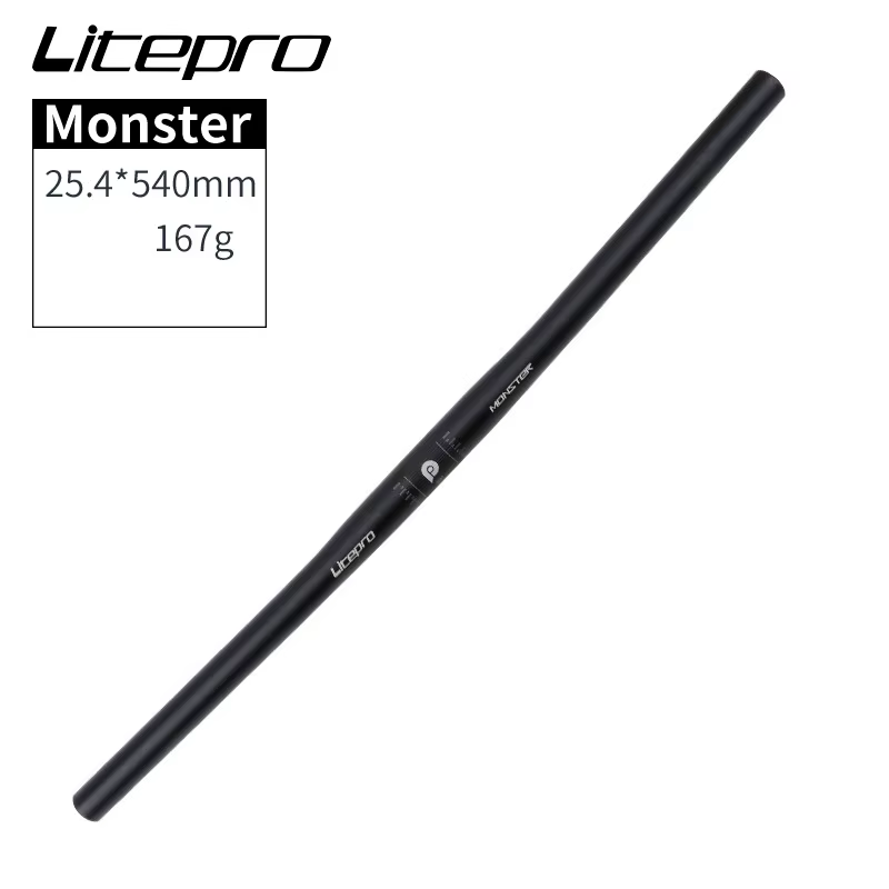 Litepro Monster vélo pliant horizontal 25.4*540/580mm guidon Ultra léger en alliage d'aluminium pièc