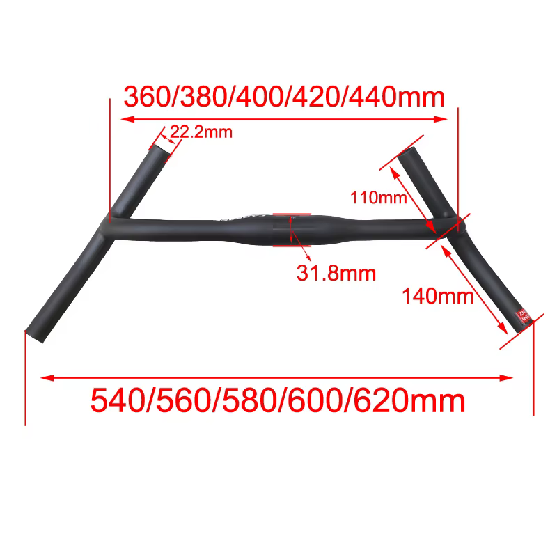 ZNIINO nouveau carbone modifier gravier H guidon grande barre évasée Cycle Cross route vtt vélo guid