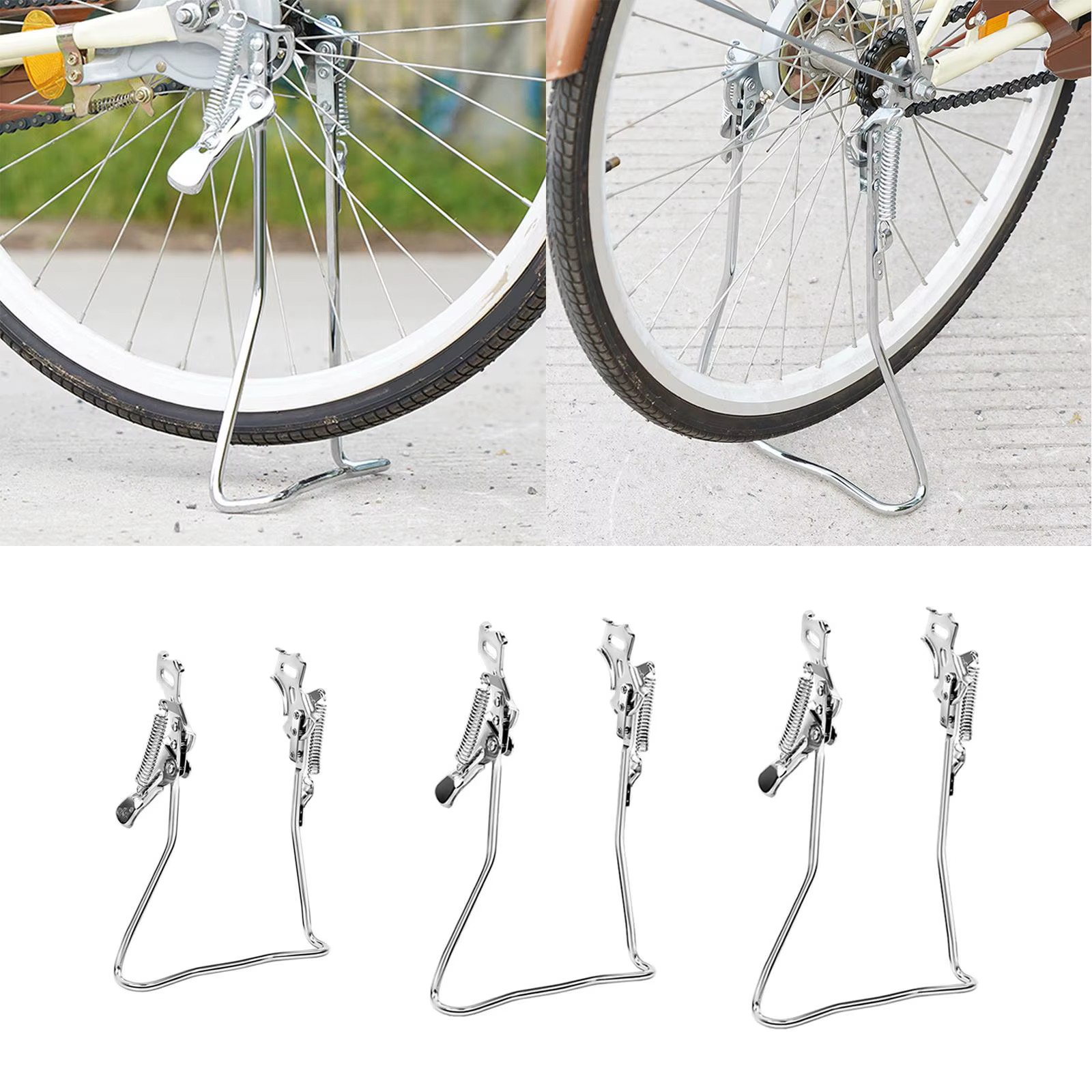 Béquille centrale réglable de remplacement pour vélo, en acier robuste, Design Vintage, béquille arr
