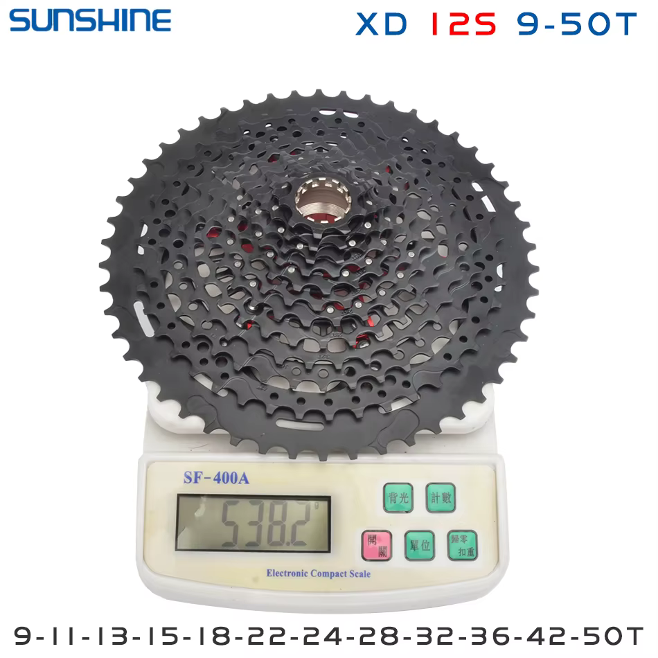 SUNSHINE XD Structure vélo Cassette 12 vitesses 9T-50T noir VTT roue libre 12V pour Sram XD roue lib