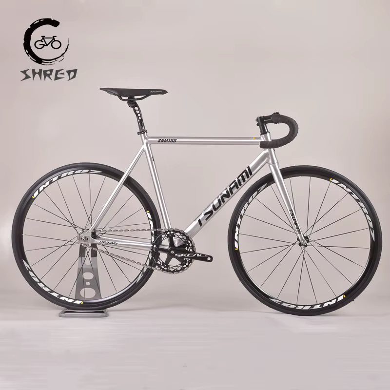 TSUNAMI-Vélo de Course SNM100 Fixie Partners, Vitesse Unique, Cadre en Aluminium 700C, Pièces de Cyc