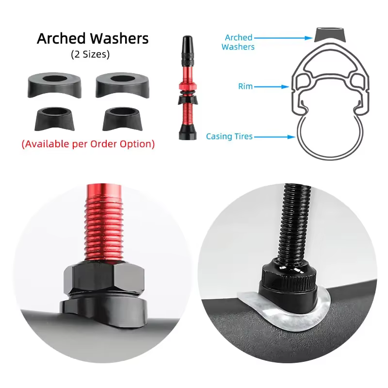 Deemount 2 pièces 40/60/80mm tige de Valve Presta/FV pour pneu Tubeless vtt vélo de route vélo sans 