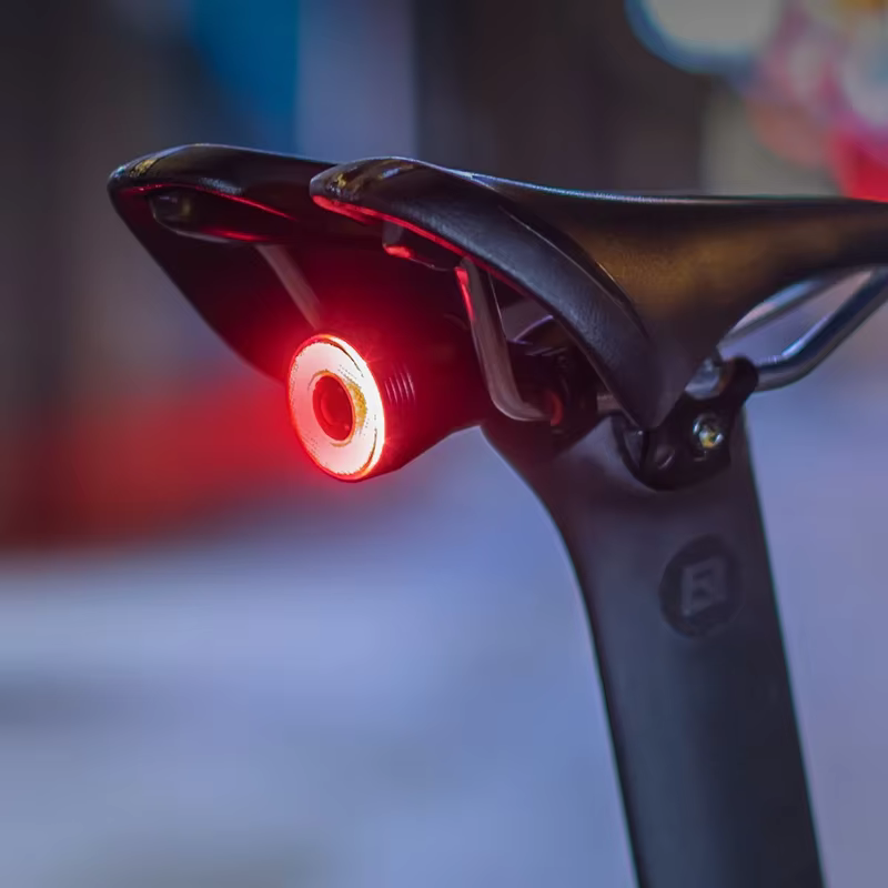 Feu arrière intelligent ROCKBROS pour vélo, détection automatique de freinage, étanche IPX6, lampe a