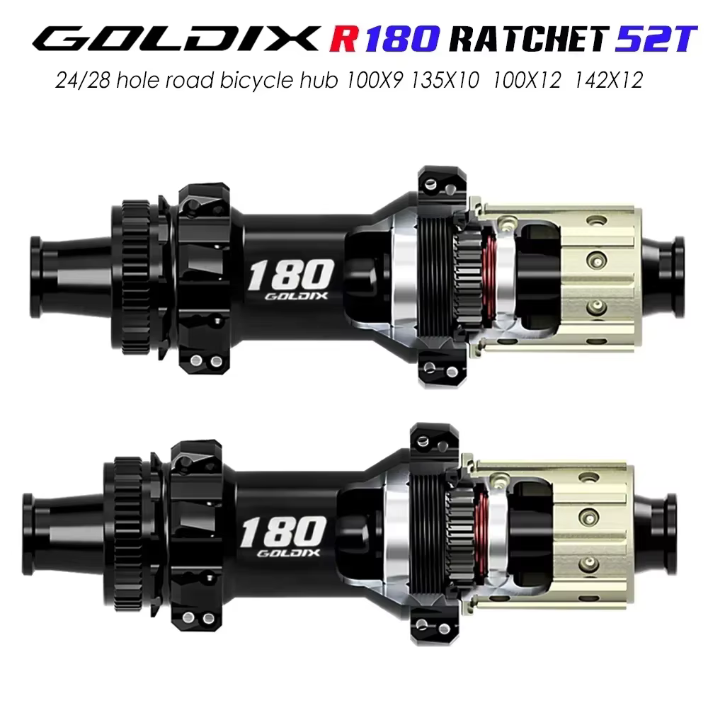 GOLDIX R180 serrure centrale 24/28H 52T moyeu de vélo de gravier de route à cliquet adapté aux acces