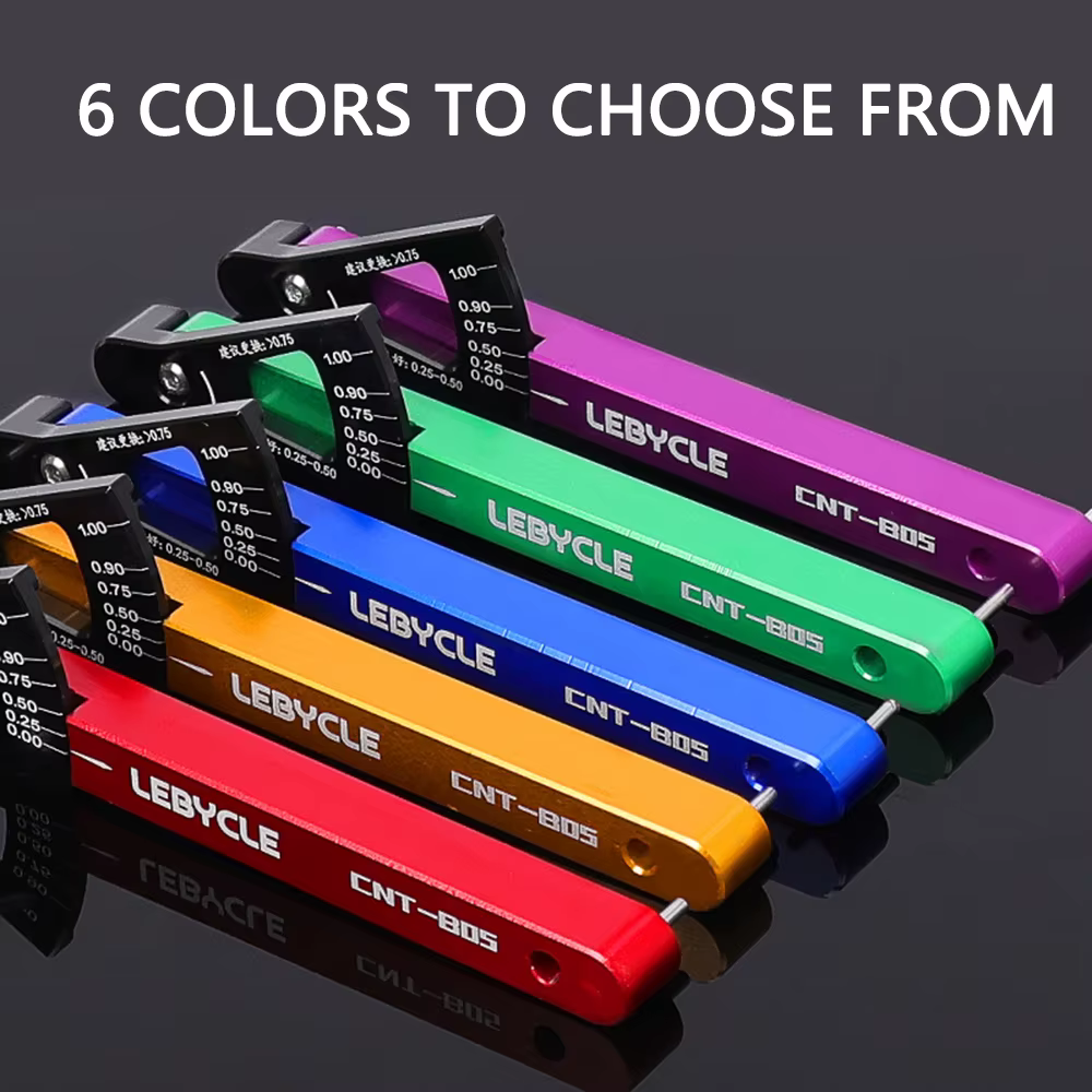 LEBYCLE 6 couleurs outil d'indicateur d'usure de chaîne de vélo liens de chaîne vérificateur vtt vél
