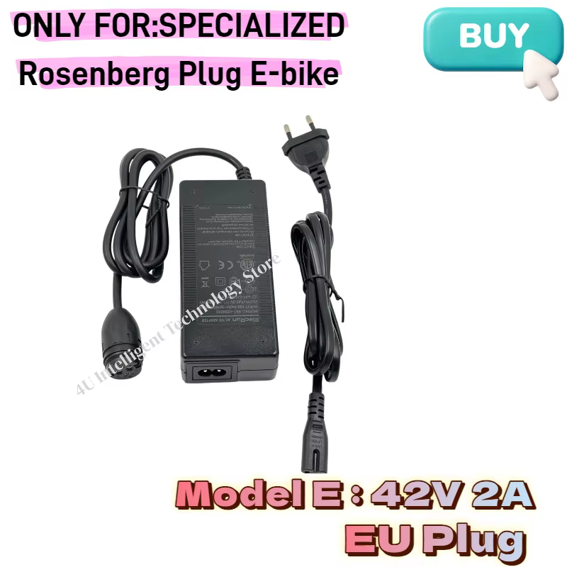 Chargeur de vélo électrique Elecrun 42V 4A /2A compatible avec la batterie Li-Ion 36V RoPd 6 broches