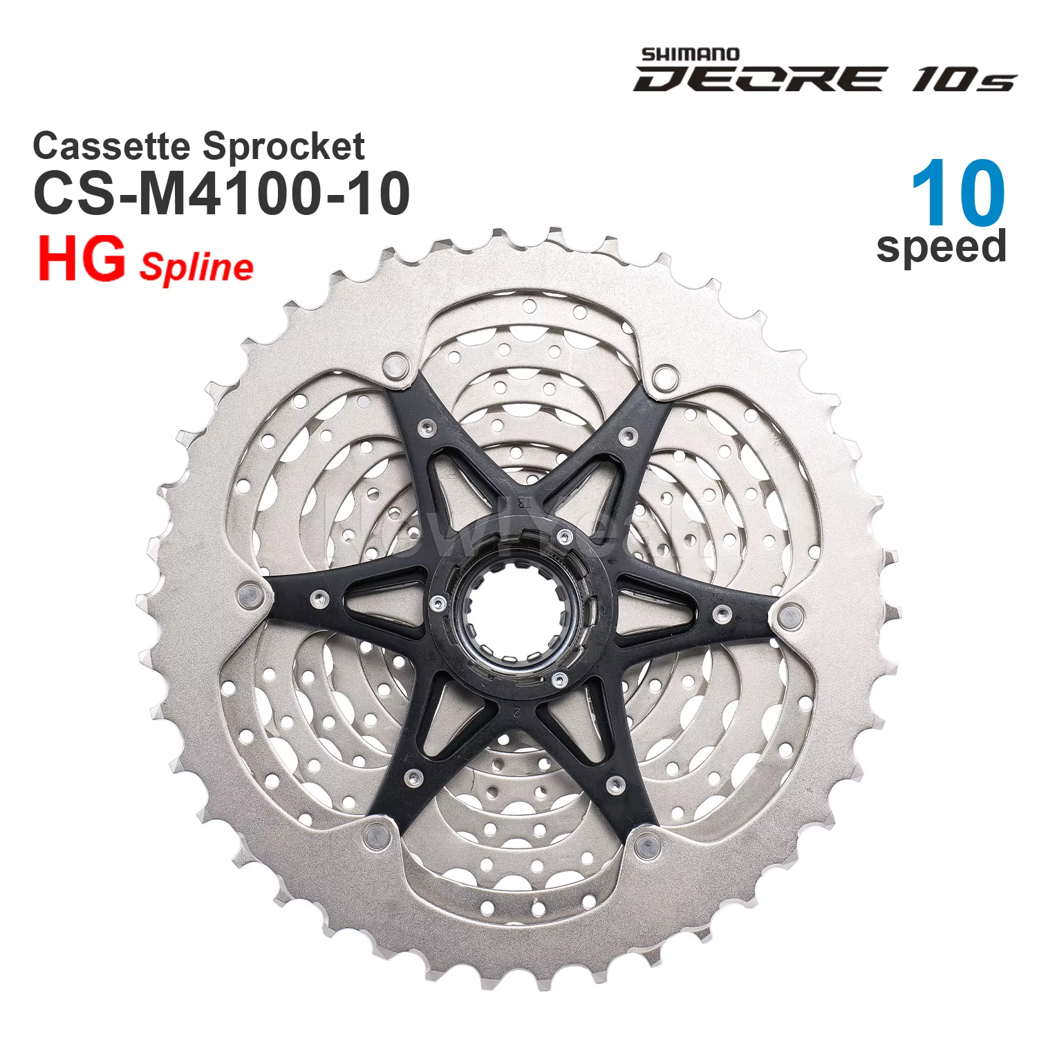 SHIMANO DEORE M4100 Pignon de cassette 10 V CS-M4100 10 vitesses - HYPERGLIDE -11-46T, 11-42TOrigina