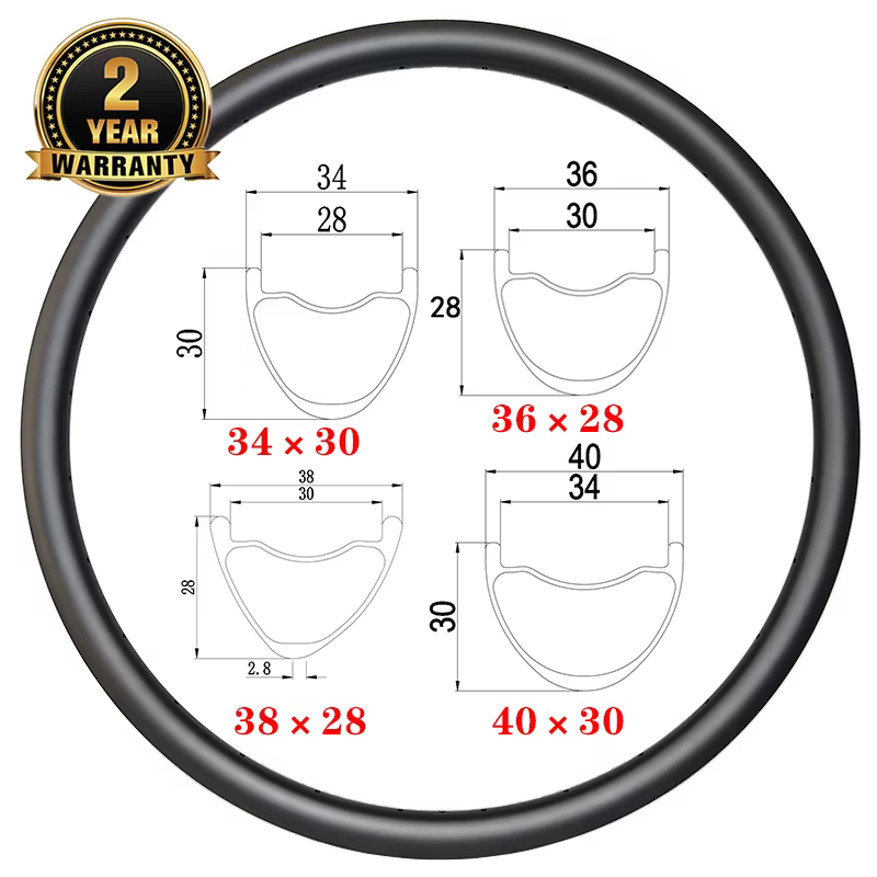 Roue de vélo de montagne en carbone Tubueless Chlincher, disque de jante VTT XC, 29 pouces, 34 × 30,
