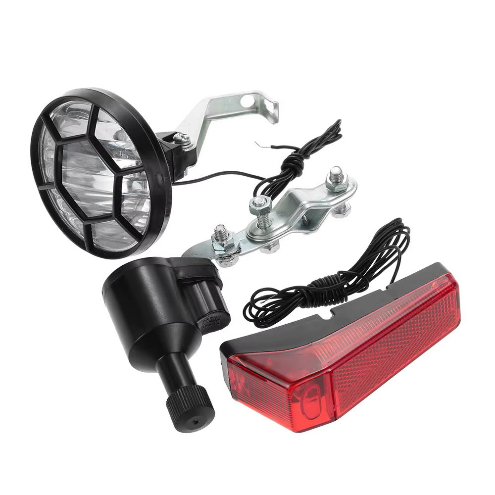 Kit d'éclairage pour scooter, sans piles, kit de phares avant et arrière, éclairage de sécurité pour