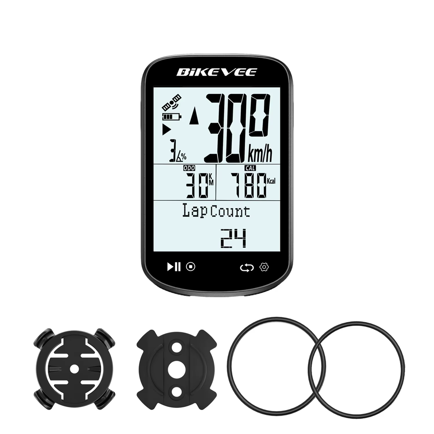 Ordinateur de vélo sans fil GPS 2.6 "Bluetooth ANT + compteur de vitesse de vélo odomètre Tracker av