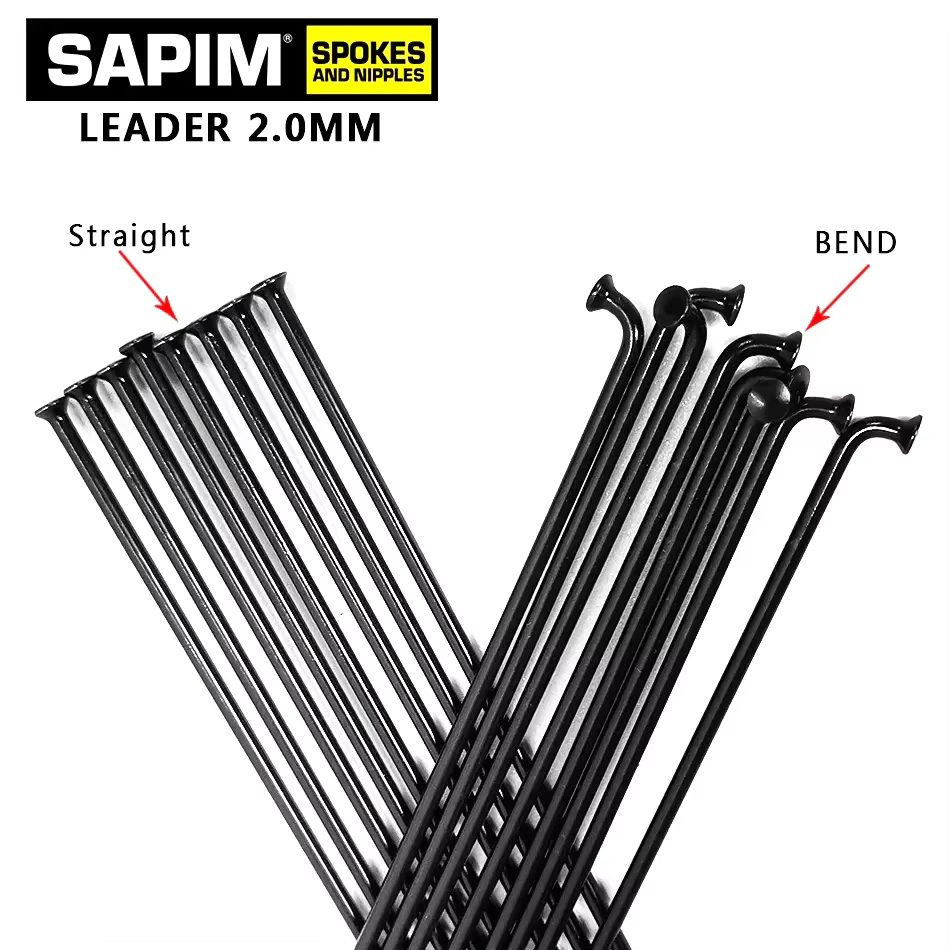 SAPIM-Rayons de vélo en forme de J avec capuchon en cuivre, rayons de vélo, rayons de vélo noirs, ra