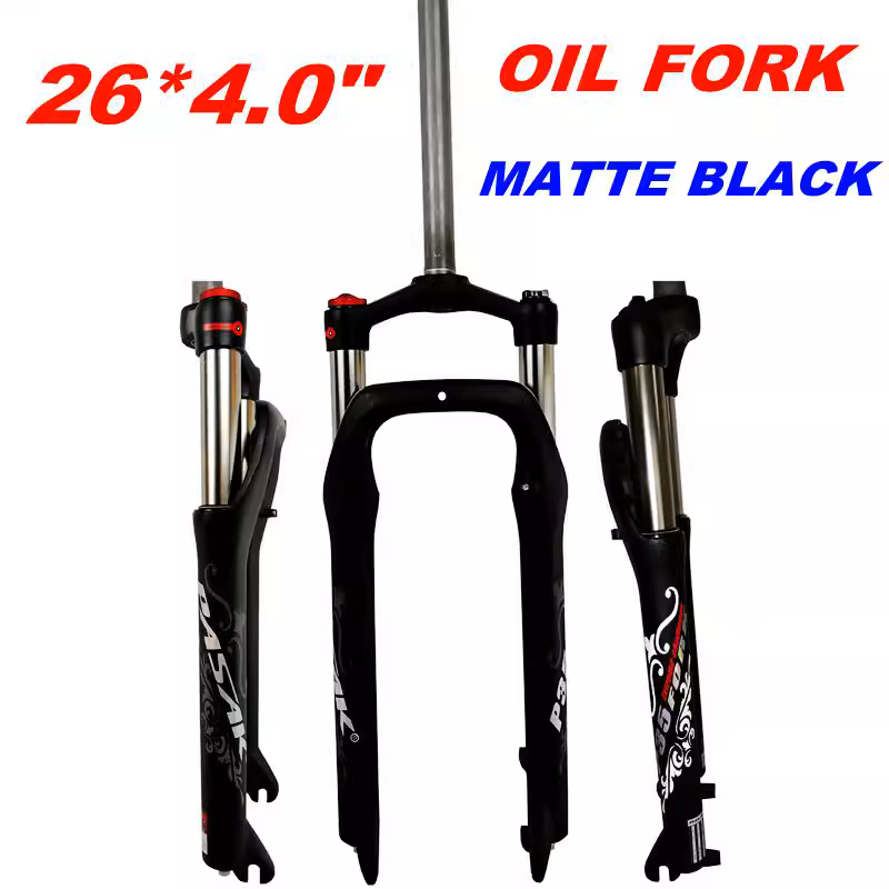 Fourche avant en alliage d'aluminium pour vélo de plage, 26 pouces, éblles chocs, 26 pneus larges, 4