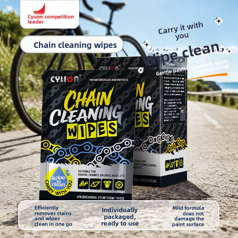 Chaîne de vélo, lingettes nettoyantes efficaces, VTT, vélo de route, outils d'entretien portables, é