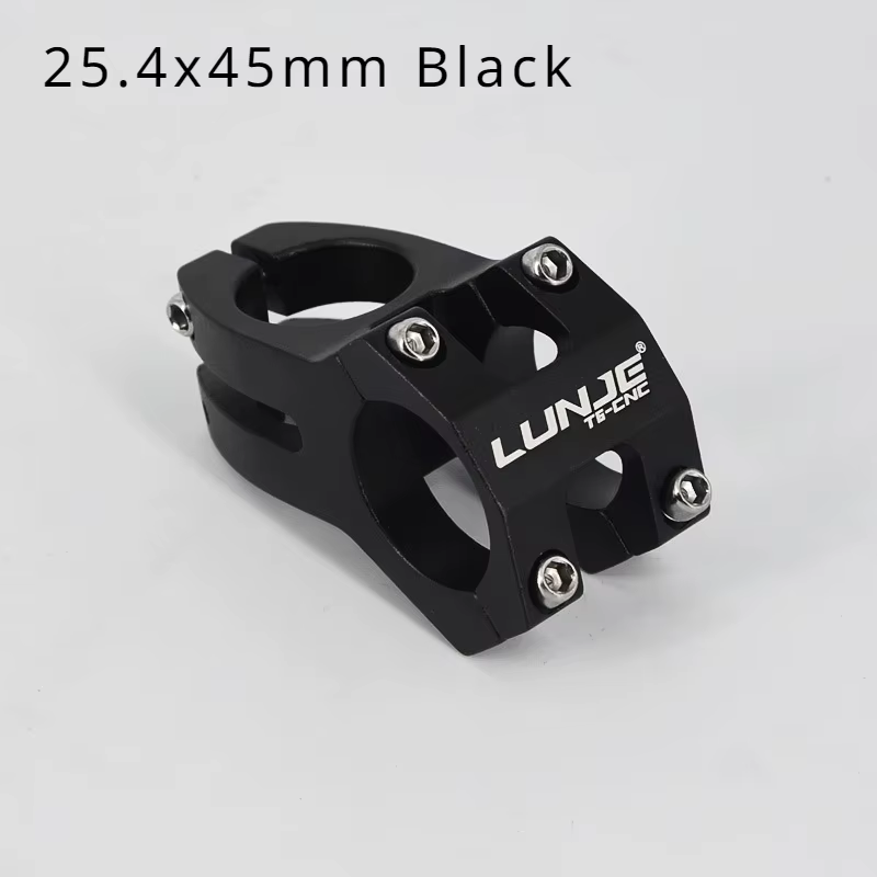 LUNJE-Potence de guidon de vélo VTT Power Short, pont de vélo de montagne 45mm, tuyau 25.4mm, 31.8mm