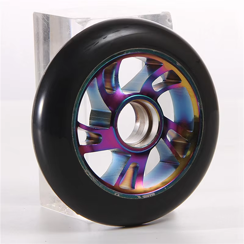 A06F-6 pièces 100Mm roues de remplacement de Scooter avec roulement roues de Scooter de cascade en p