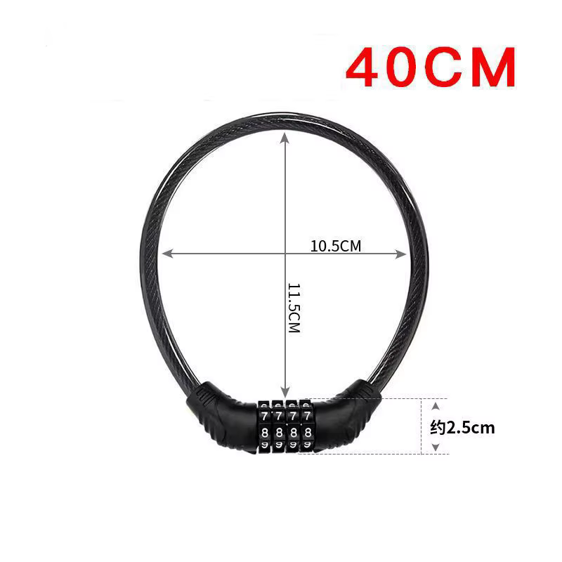 40-90CM serrure de vélo moto Portable sécurité Code à 4 chiffres serrure de vélo numéro serrure acce