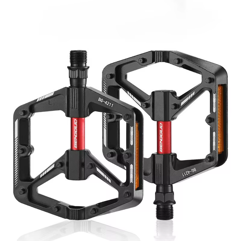 Pédales de vélo de montagne à double roulement, bagues DU en alliage d'aluminium, surface de pédalag