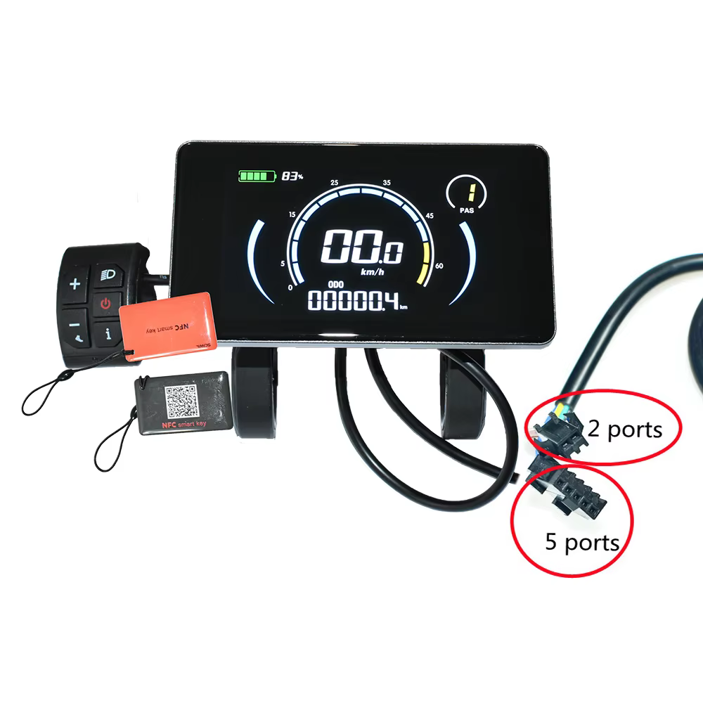 Compteur de vélo électrique avec écran LCD, affichage Ebike, protocole Lithium 2, NDavid, 24V, 36V, 