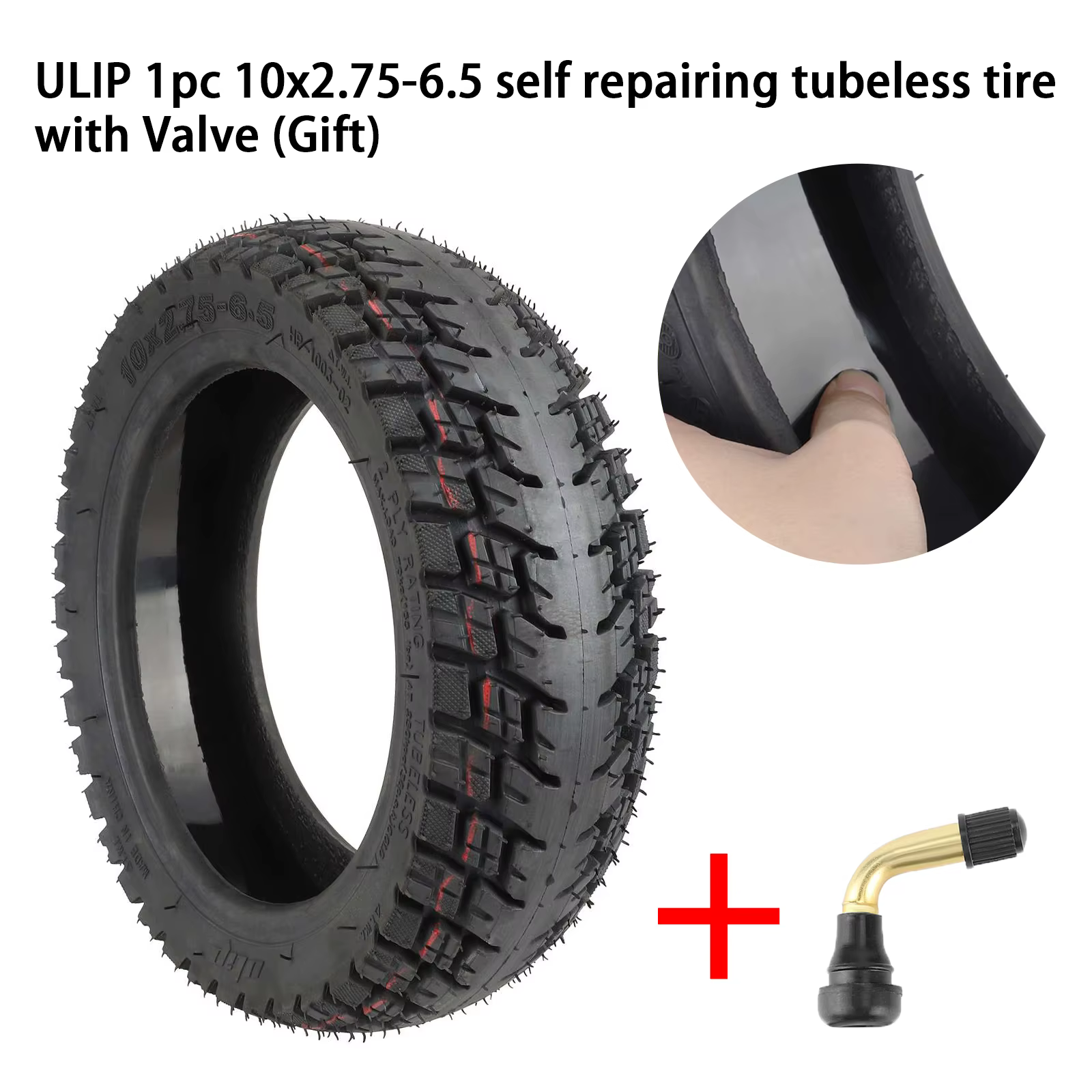Ulip 10x2.75-6.5 pneu Tubeless auto-réparateur pour Scooter électrique Dualtron Speedway construit c