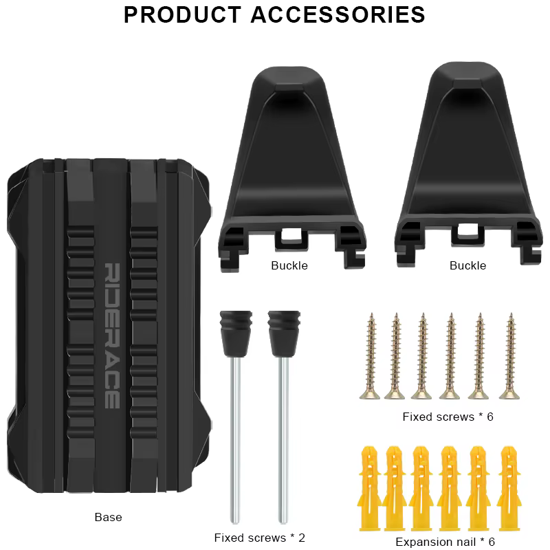 Support mural RIDERACE pour vélo – Fixation réglable pour rangement et stationnement de vélo de rout