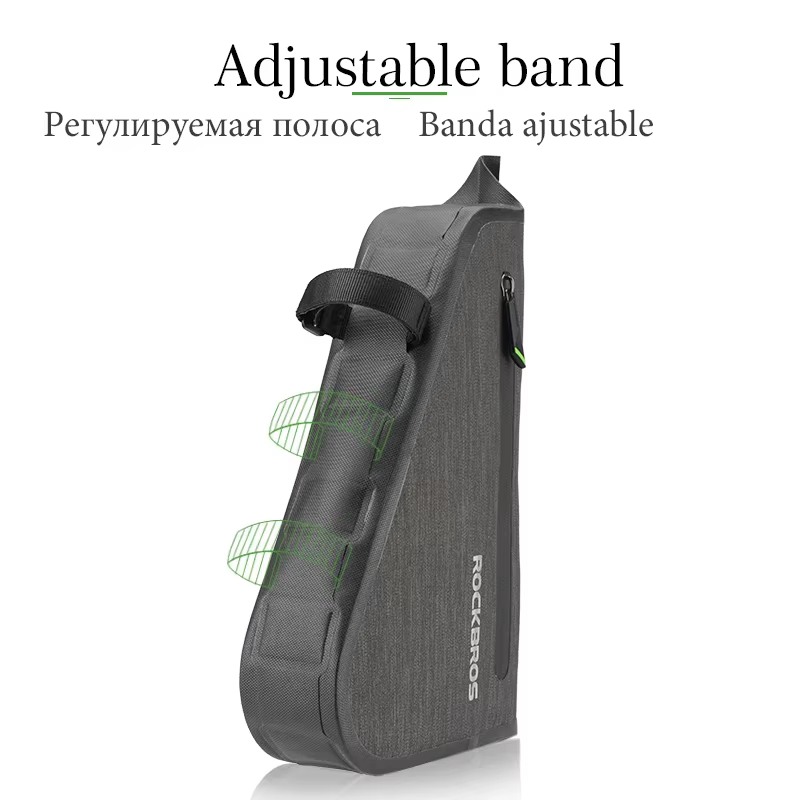 ROCKBROS-sac triangulaire de vélo portable, grande capacité, étanche à la pluie, sacoche de cyclisme