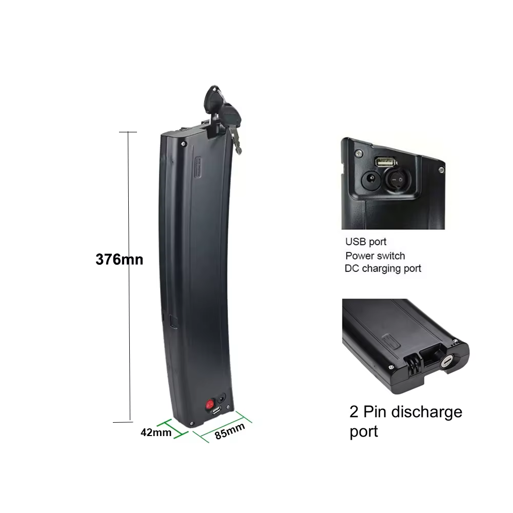 Batterie de vélo électrique cachée pliable 36V, cimitarra incurvée, 7,8 ah, 9,6 ah, 10,5 ah, pour NC