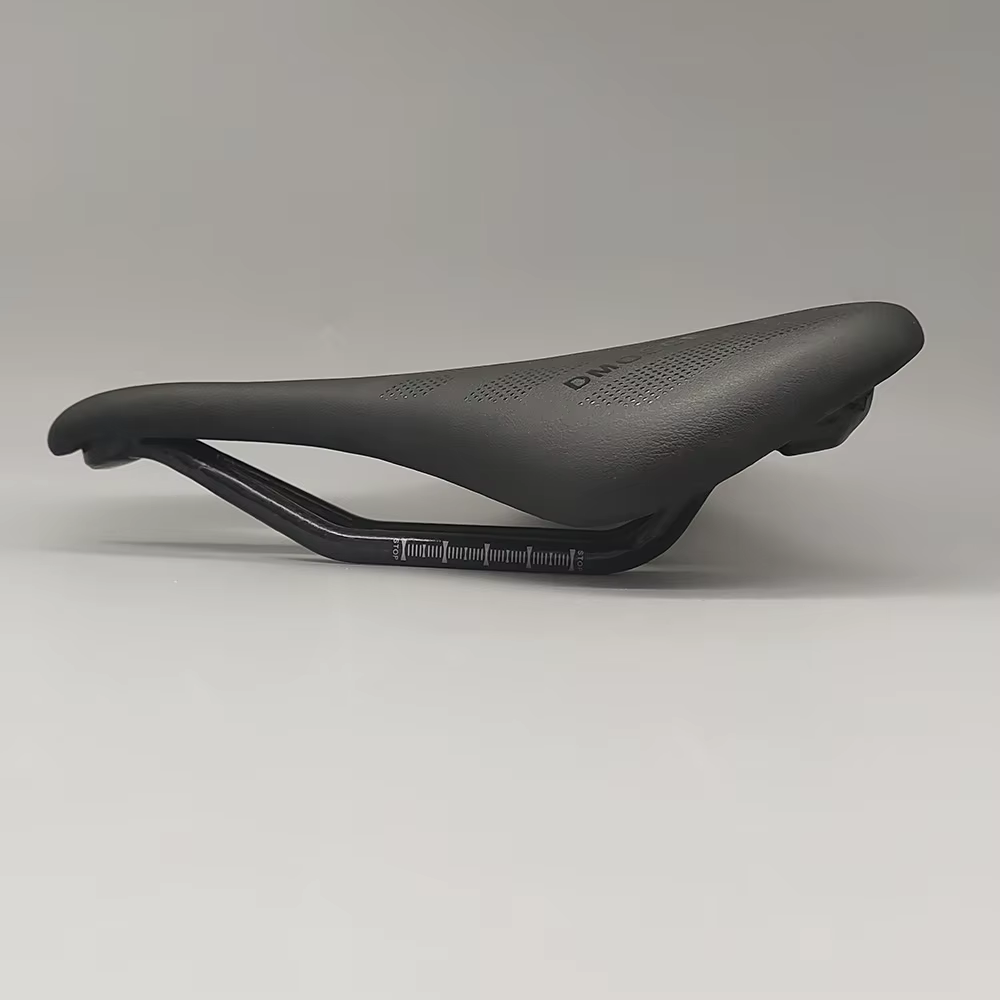 Selle entièrement en carbone pour VTT et route, 243✖Selle de vélo en cuir super légère, coussins en 