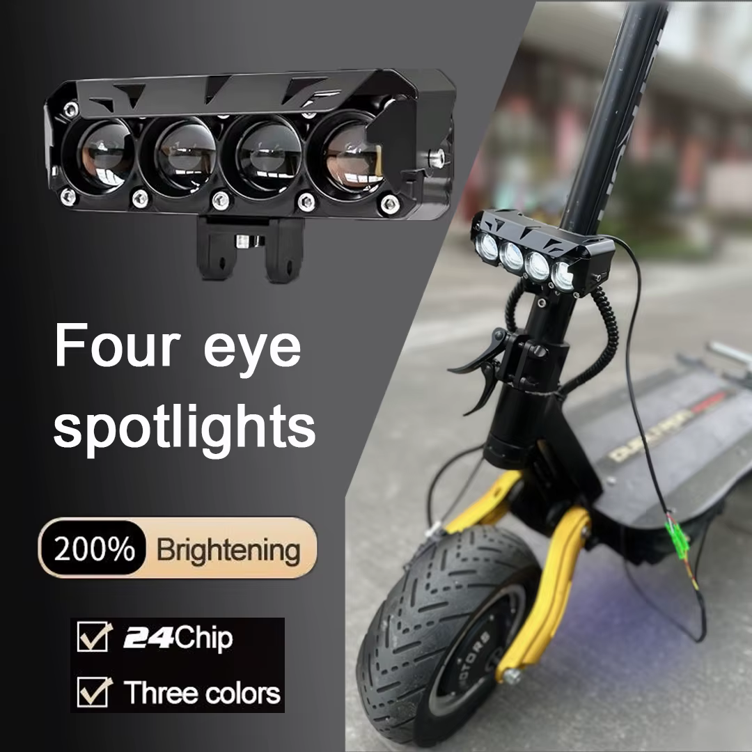 Phare avant Four EYE Spotlight 38W pour tous les scooters Dualtron Thunder Victor Spider DT3, moto m