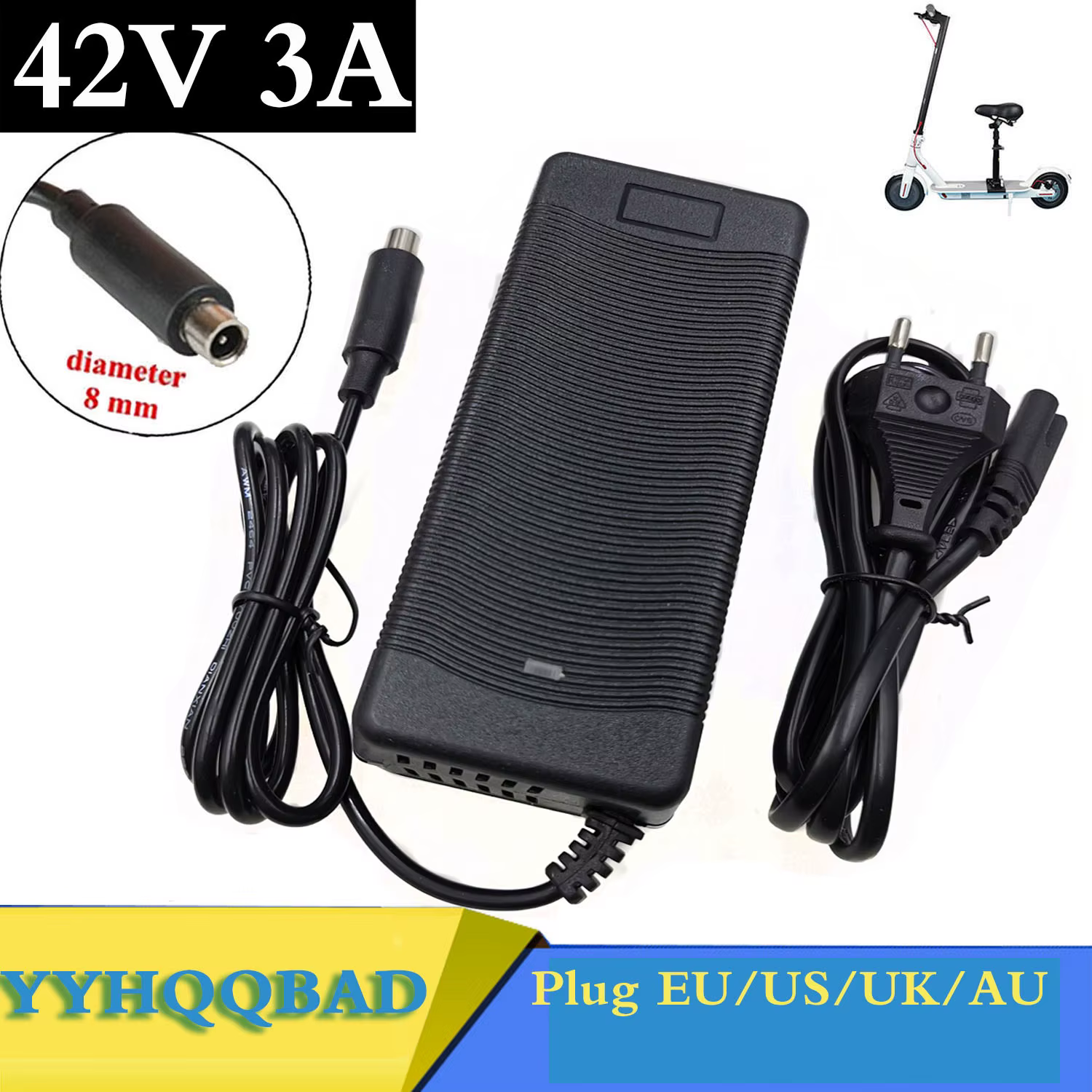 Chargeur de scooter 42V 3A pour Xiaomi Mijia M365 Pro Ninebot Es1 Es2 Es4, accessoires de vélo élect