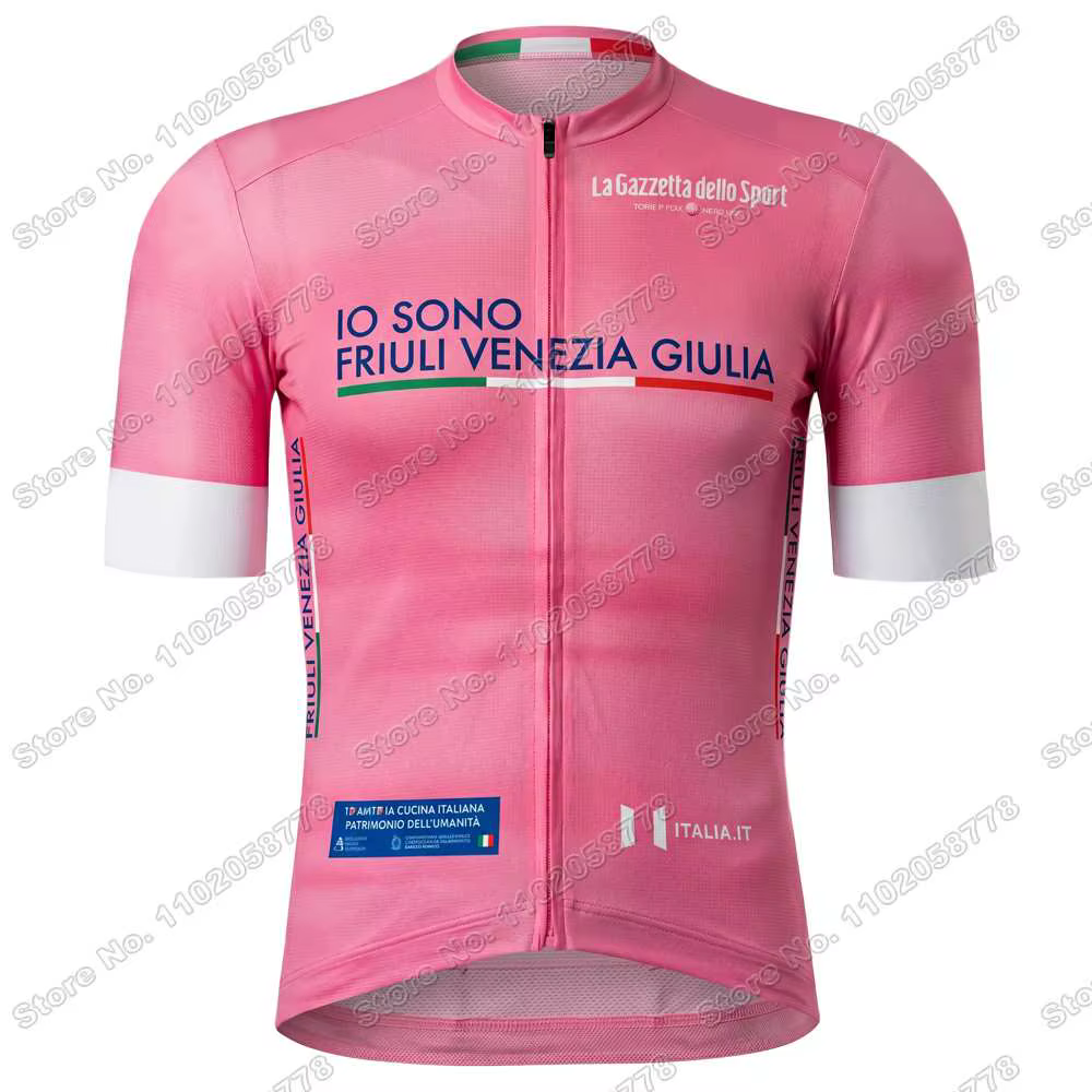 Maillot de Cyclisme manches courtes Italie Tour d'Italie 2026 Rose,Vêtements de Cyclisme Violet Bleu