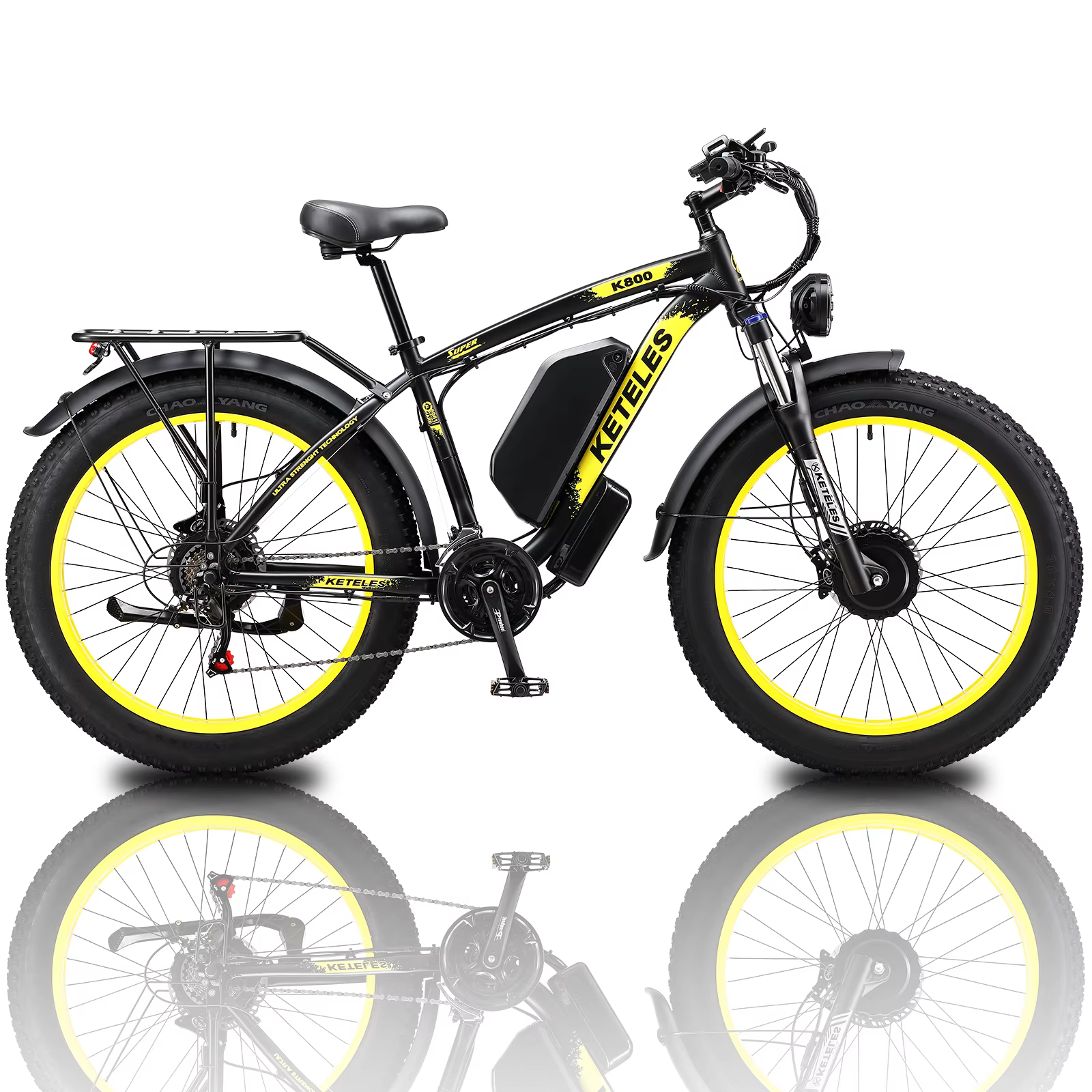 EllTELES-Vélo Électrique Hybride à Moteur K800 de 2000W pour Adulte, Bicyclette de Montagne de Neige