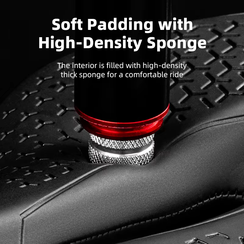 ROCKBROS selle de vélo creux respirant antichoc siège de cyclisme PU coussin en cuir antidérapant lé