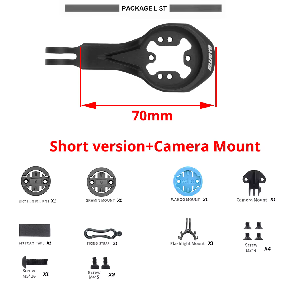 Pour Trek Bontrager Blendr BMC ICS Cervelo tige de vélo guidon avant Gopro Combo support pour Garmin