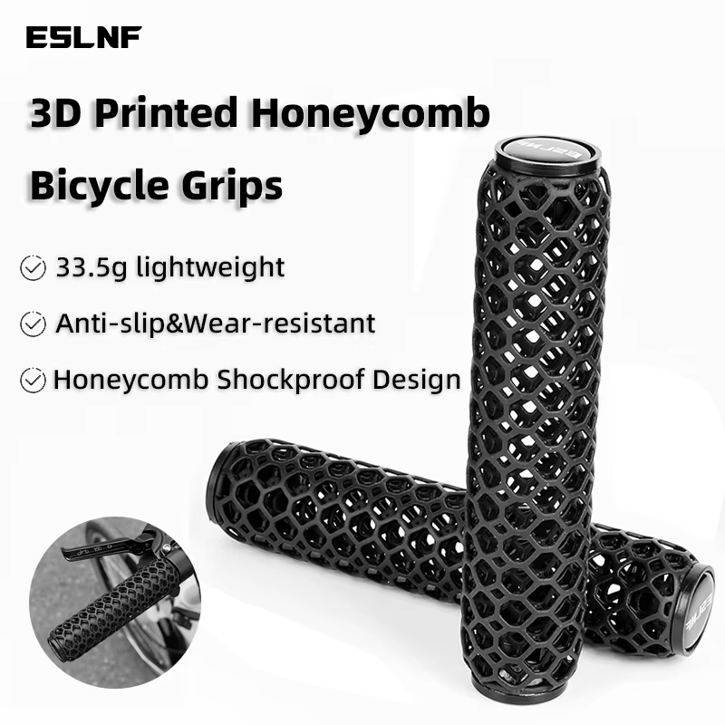 ESLNF poignées de guidon de vélo imprimées en 3D poignée de VTT en nid d'abeille poignées de VTT imp