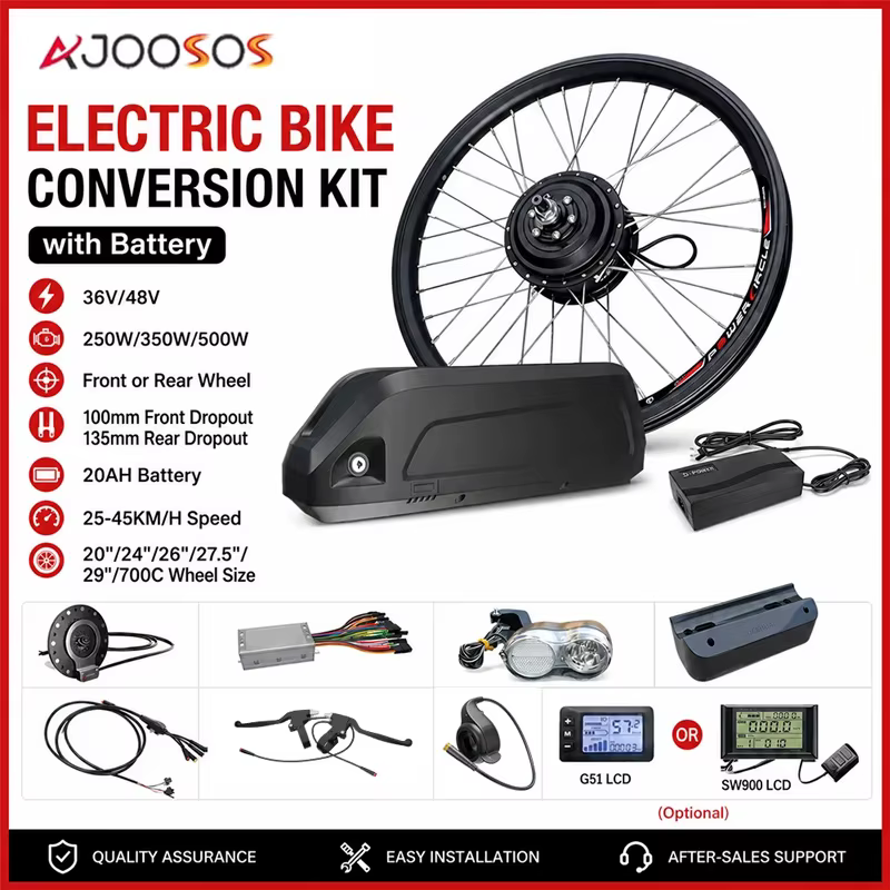Kit de conversion de vélo électrique avec batterie 36V 48V 20AH, moteur à engrenages sans balais 250