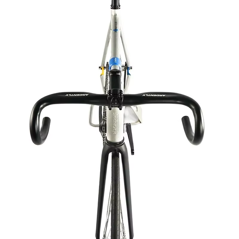 Guidon de vélo de route en aluminium à pignon fixe, barre de direction de vélo de course 31.8/380mm,