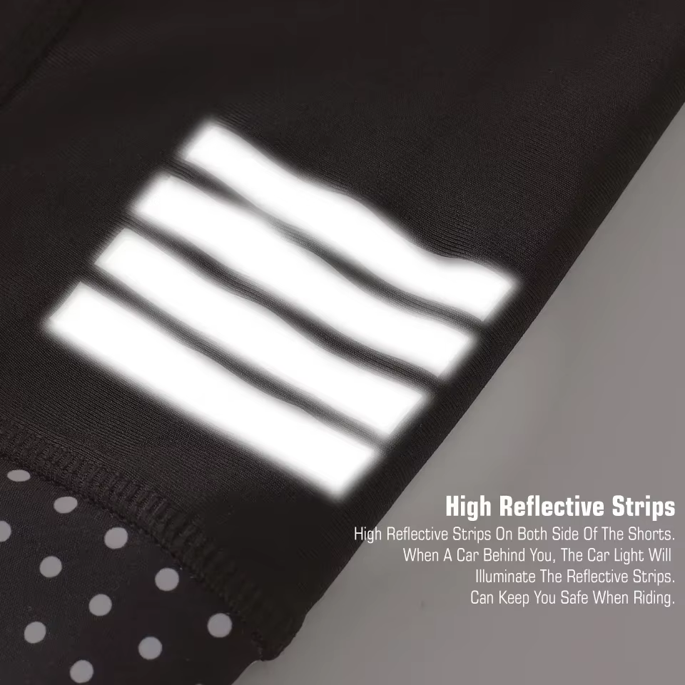KEMALOCE short de cyclisme hommes blanc noir & gris & rouge Gel Pad été vélo Shorts course sur route