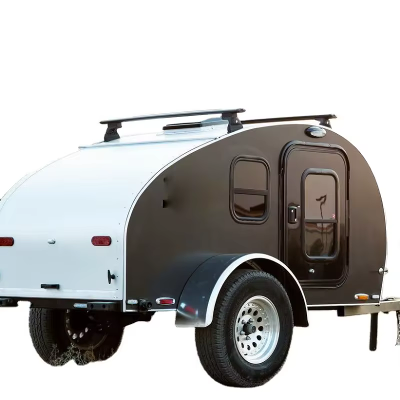Remorque de camping-car tout-terrain personnalisable en aluminium avec frein électrique, légère, pou