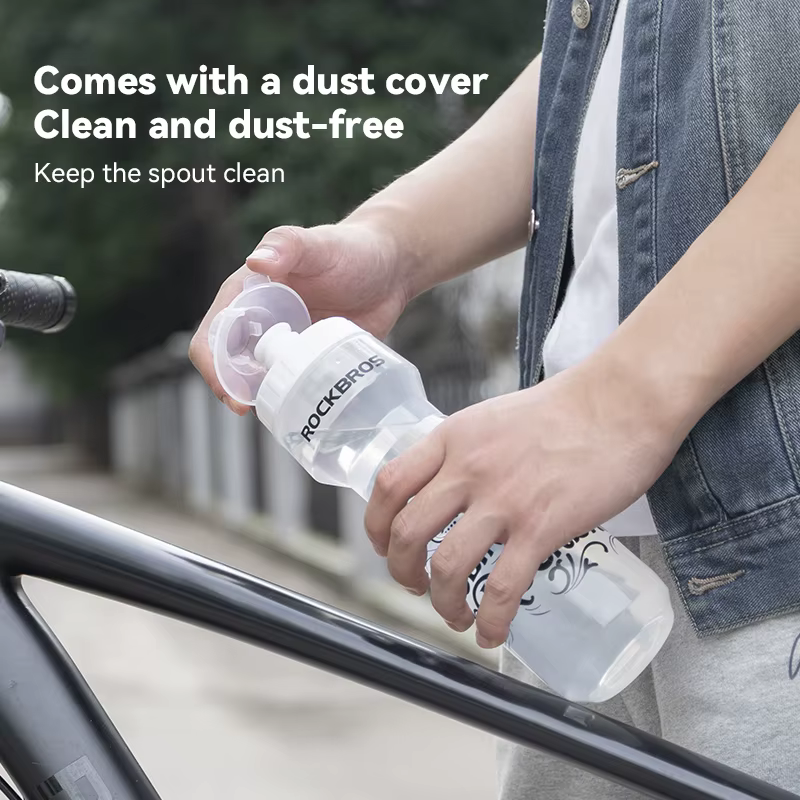 ROCKBROS-Bouteille d'eau en plastique pour vélo de route et VTT, accessoire portable de grande capac