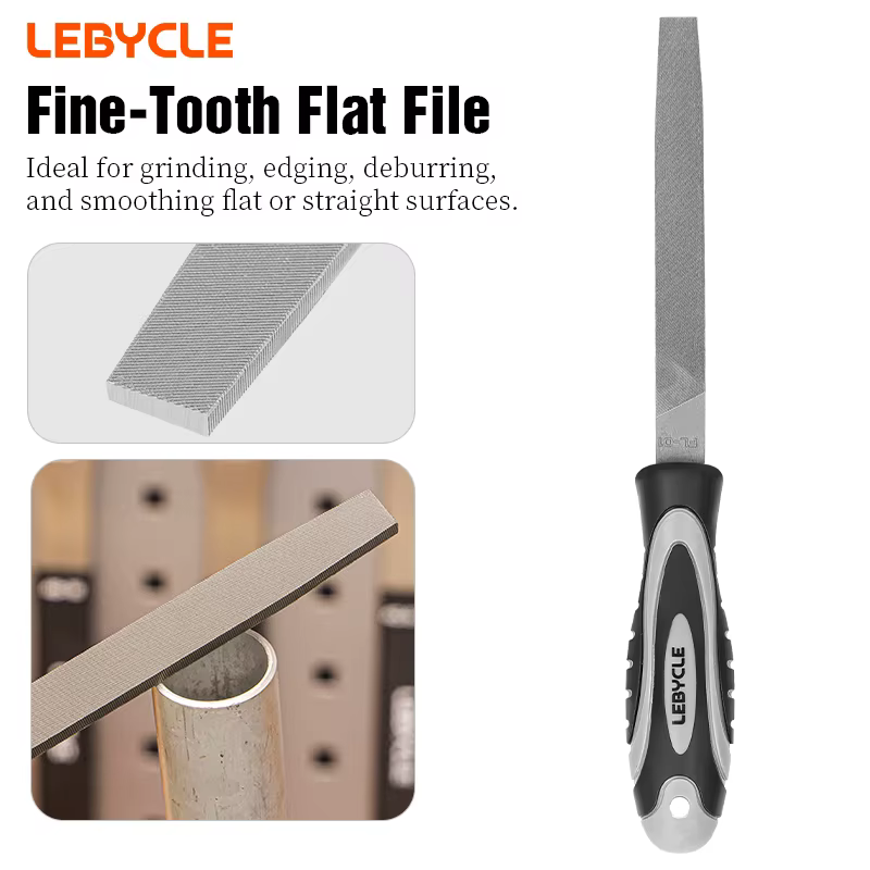 Lime à vélo LEBYCLE en métal, lime professionnelle en acier au carbone plate/demi-ronde pour le déba