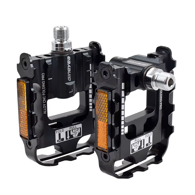 Pédale de vélo pliante CNC en alliage d'aluminium, plate-forme de pédale de vélo de route et de mont