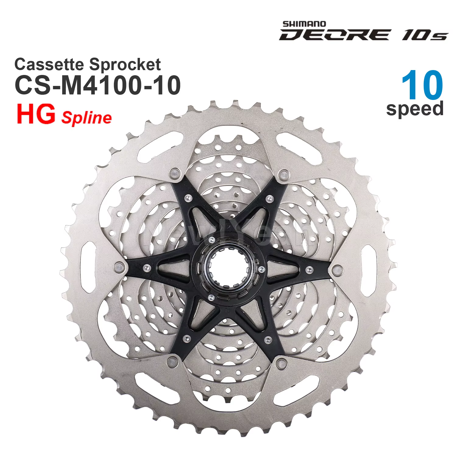 SHIMANO DEORE M4100 Pignon de cassette 10 V CS-M4100 10 vitesses - HYPERGLIDE -11-46T, 11-42TOrigina